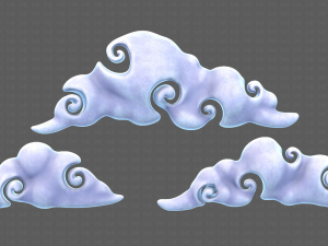 Clouds cartoon V05 3D मॉडल
