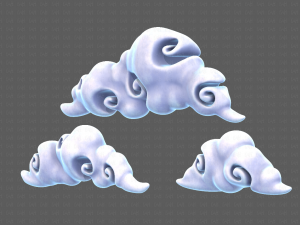 Clouds cartoon V05 3D मॉडल