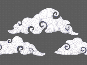 Clouds cartoon V05 3D मॉडल