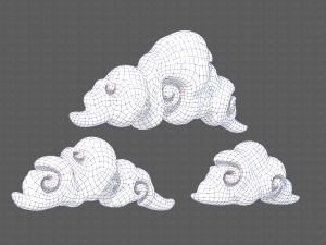 Clouds cartoon V05 3D मॉडल