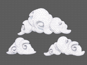 Clouds cartoon V05 3D मॉडल