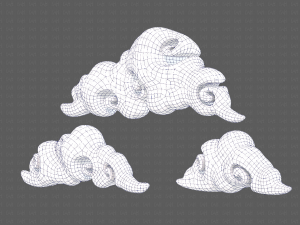 Clouds cartoon V05 3D मॉडल