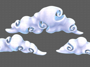 Clouds cartoon V05 3D मॉडल