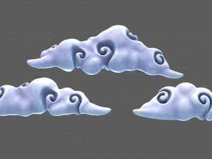 Clouds cartoon V05 3D मॉडल