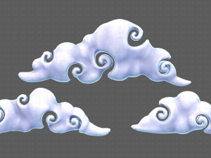 Clouds cartoon V05 3D मॉडल