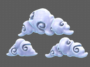 Clouds cartoon V05 3D मॉडल