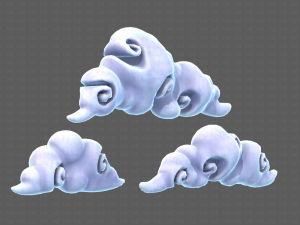 Clouds cartoon V05 3D मॉडल