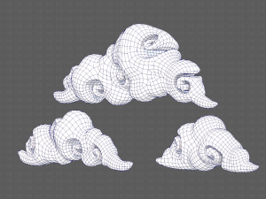 Clouds cartoon V05 3D मॉडल