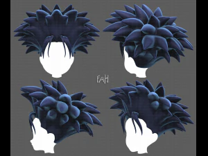 Base de cheveux pour gar&ccedil;on V51 Modèle 3D