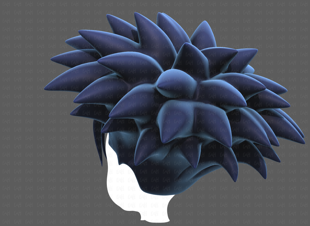 Blue Flowers Anime Hair - Roblox