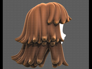 Base Hair for girl V51 Modelo 3D