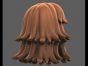 Base Hair for girl V51 Modelo 3D
