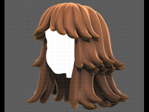 Base Hair for girl V51 Modelo 3D