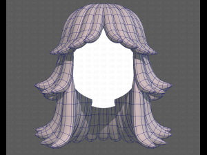 Base Hair for girl V51 Modelo 3D