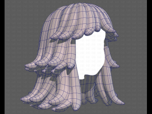 Base Hair for girl V51 Modelo 3D