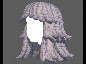 Base Hair for girl V51 Modelo 3D