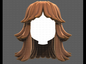 Base Hair for girl V51 Modelo 3D