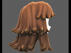 Base Hair for girl V51 Modelo 3D