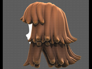 Base Hair for girl V51 Modelo 3D