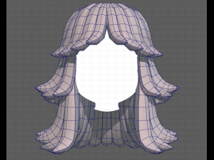 Base Hair for girl V51 Modelo 3D