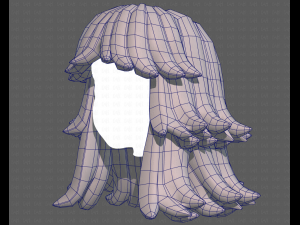 Base Hair for girl V51 Modelo 3D