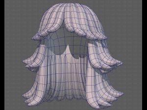 Base Hair for girl V51 Modelo 3D