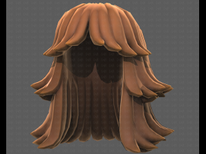 Base Hair for girl V51 Modelo 3D