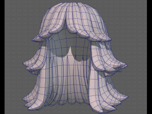 Base Hair for girl V51 Modelo 3D