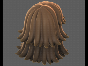 Base Hair for girl V51 Modelo 3D