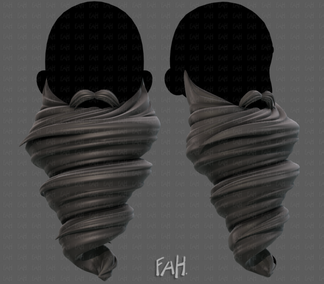 Beard V51 Model 3D .c4d .max .obj .3ds .fbx .stl .blend 