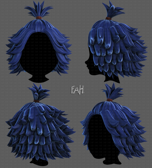 3D Hair style for boy V111 3D Model .c4d .max .obj .3ds .fbx .stl .blend 