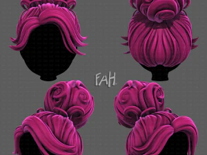 3D прическа для девочки V111 3D Модель