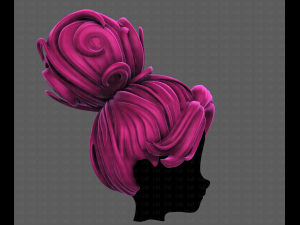 3D Hair style for girl V111 3D मॉडल