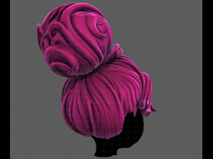 3D Hair style for girl V111 3D Model