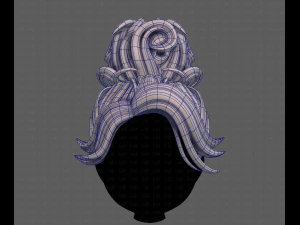 3D Hair style for girl V111 3D Model