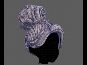 3D Hair style for girl V111 3D Model