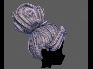 3D Hair style for girl V111 3D Model