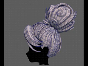 3D Hair style for girl V111 3D Model