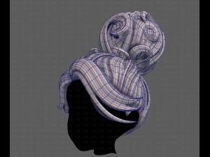 3D Hair style for girl V111 3D Model