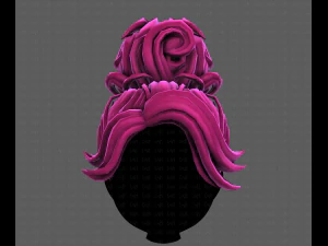 3D Hair style for girl V111 3D Model