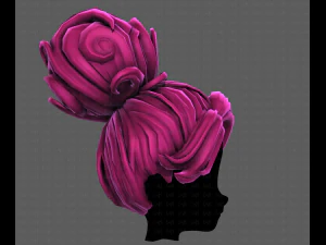 3D Hair style for girl V111 3D Model