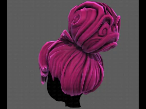3D Hair style for girl V111 3D Model