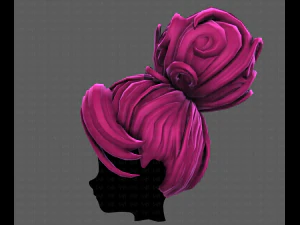 3D Hair style for girl V111 3D Model