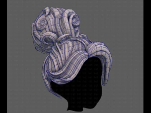 3D Hair style for girl V111 3D Model