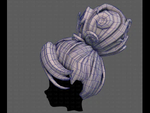 3D Hair style for girl V111 3D Model