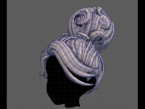 3D Hair style for girl V111 3D Model