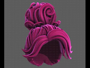 3D Hair style for girl V111 3D Model