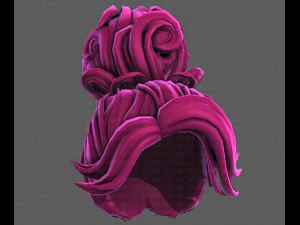 3D Hair style for girl V111 3D Model