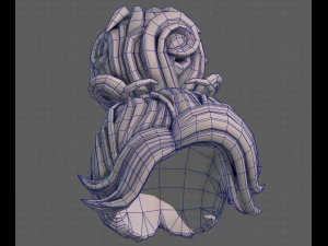3D Hair style for girl V111 3D Model