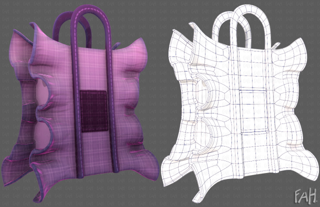Bag V11 3D Model .c4d .max .obj .3ds .fbx .stl .blend 